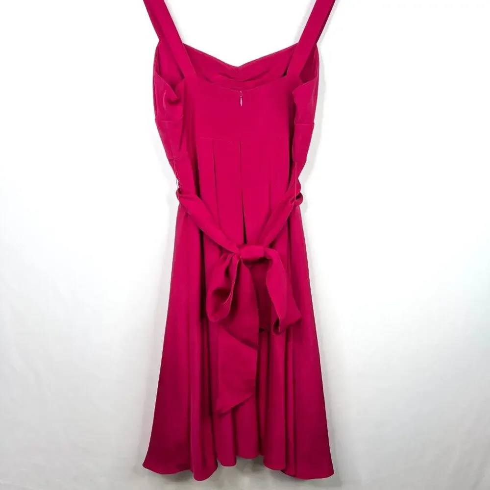 J. Crew Fuchsia 100% Silk Party Dress Size 6